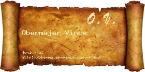 Obermajer Vince névjegykártya